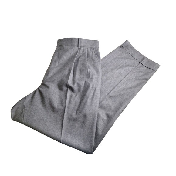 BALLIN Pants Men's 38x32 Light Gray Flannel Comfort Eze Wool Cashmere Cuffed - Picture 1 of 11